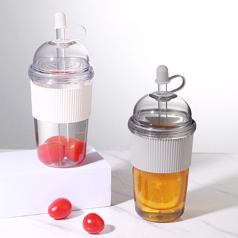 Coffee Tea Flask - 630ML Straw Cup with Lid and