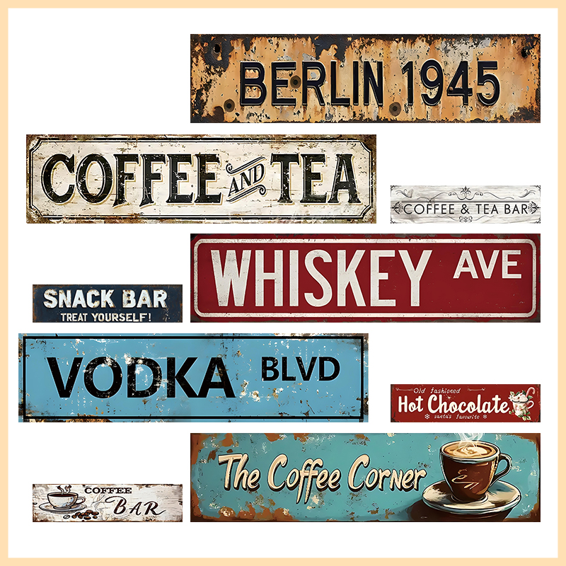 Coffee Tea Poster - Vintage Wall Decor Poster Coffee &