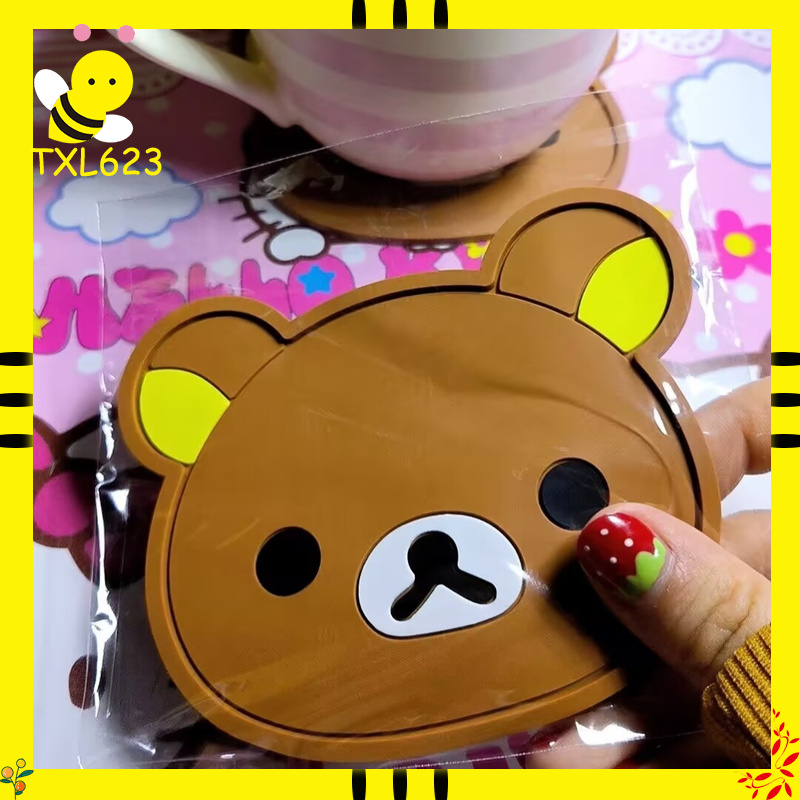 Coffee Y Tea - Rilakkuma Silicone Cup Coaster Cute Heat