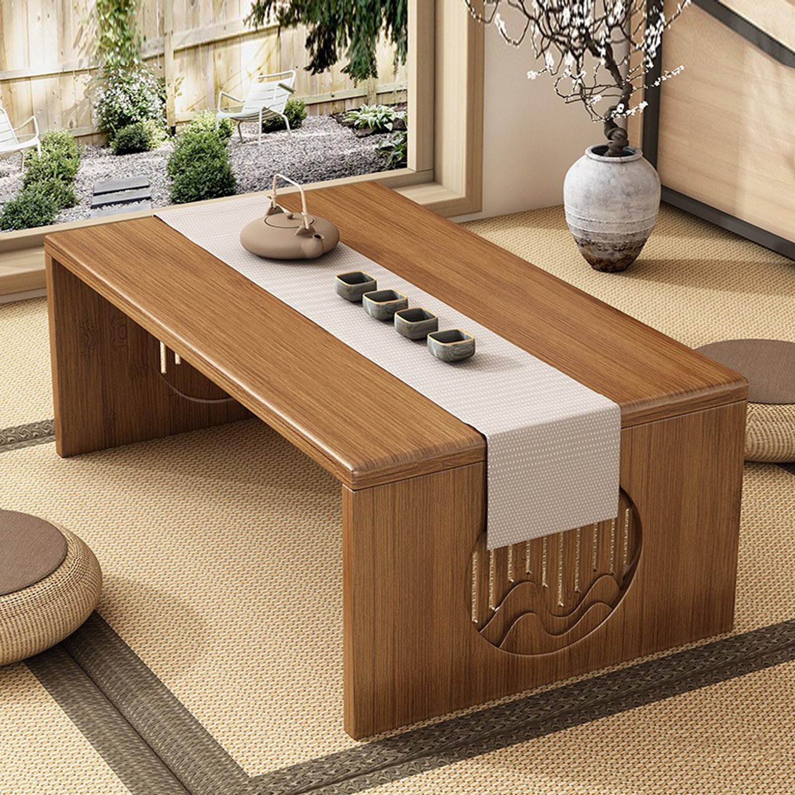 Coffee X Tea - Japanese Style Bamboo Floor Table Low