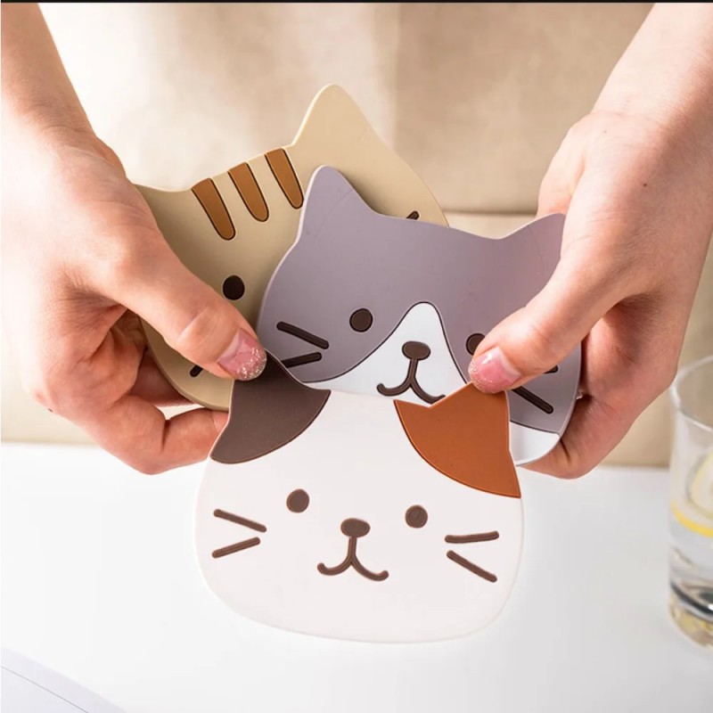 Lovely Cat Design Cup Coaster  - Coffee Tea Love recensione e prezzo