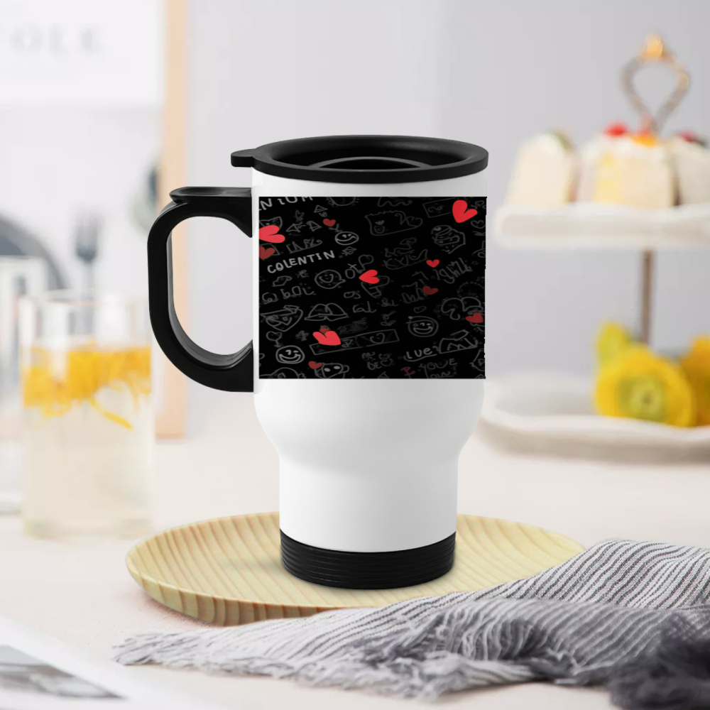 Travel Mug With Chalkboard Des - Coffee Tea Or recensione e prezzo