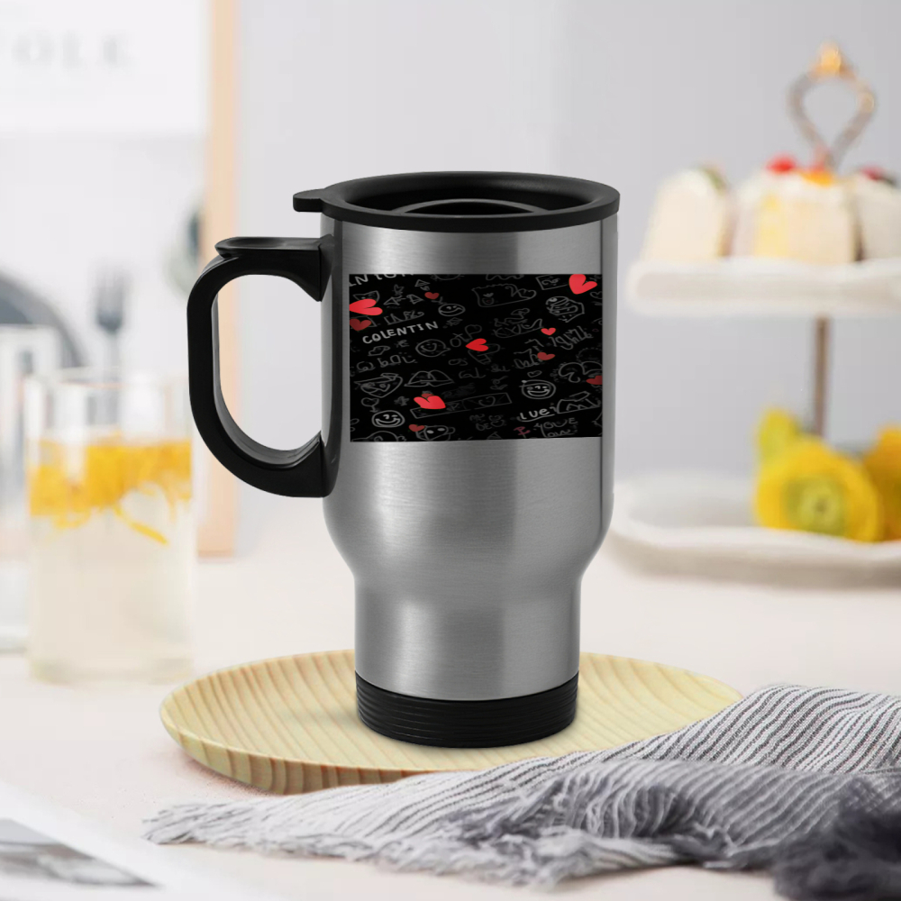 Travel Mug With Chalkboard Des - Coffee Tea Or recensione e prezzo