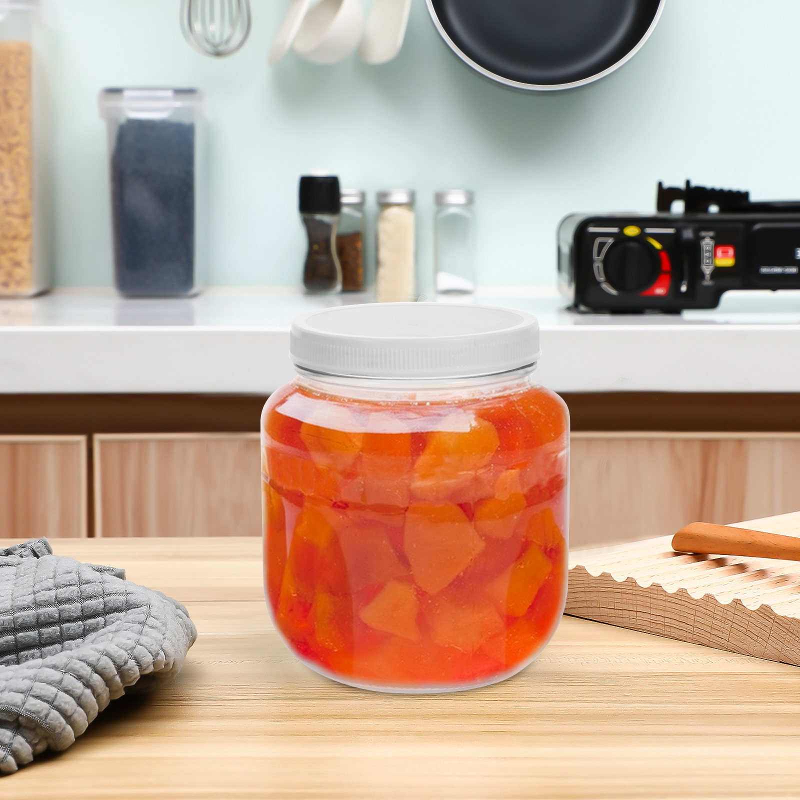 Large Glass Storage Jar Plasti - Coffee Tea Jar Set recensione e prezzo