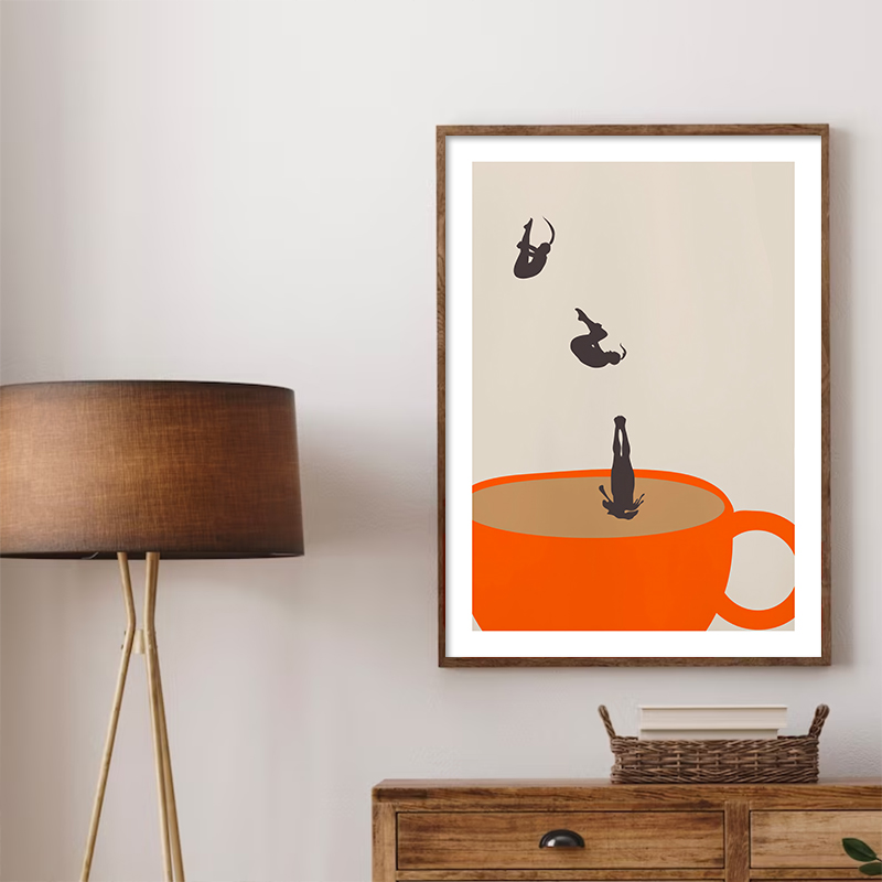 Funny Girl Coffee Tea Cup Medi - Coffee Tea Poster recensione e prezzo