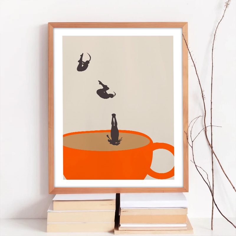 Funny Girl Coffee Tea Cup Medi - Coffee Tea Poster recensione e prezzo