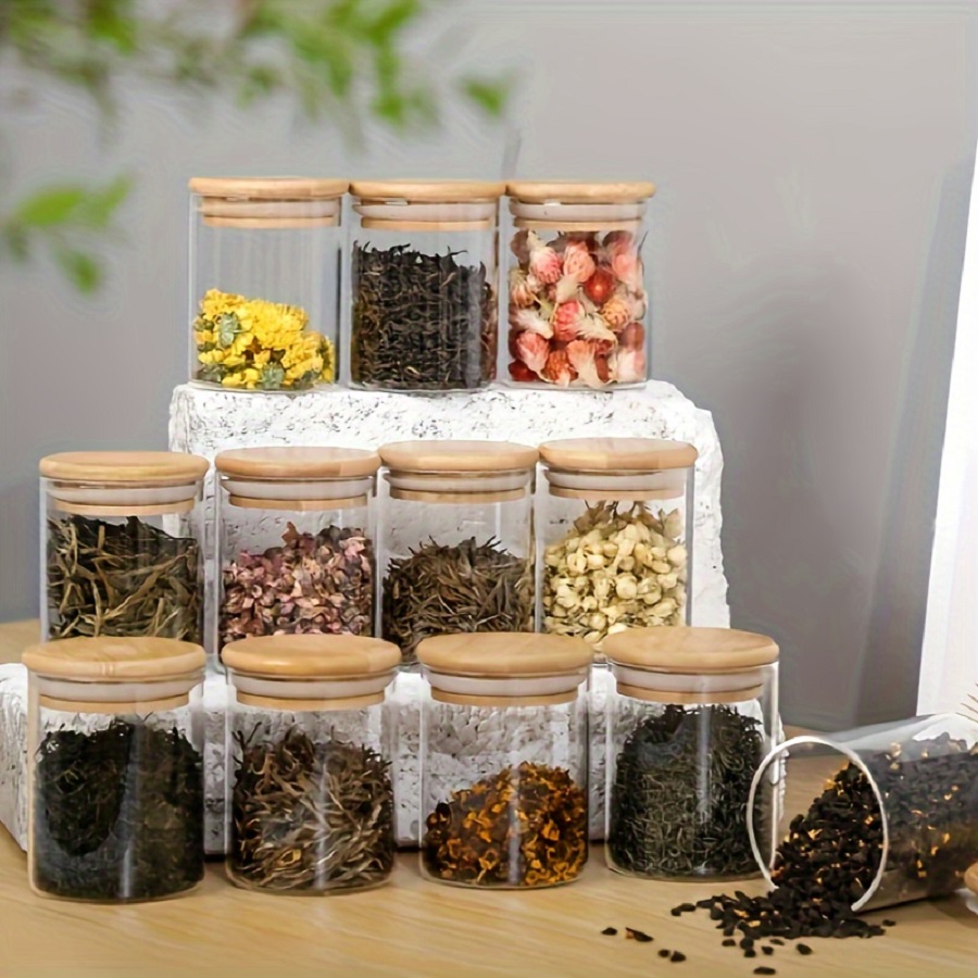 12pcs/set Airtight Glass Stora - Coffee Tea Jar Set recensione e prezzo