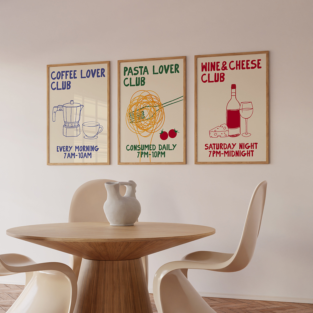 Hand Drawn Kitchen Moka Pot Co - Coffee Tea Poster recensione e prezzo