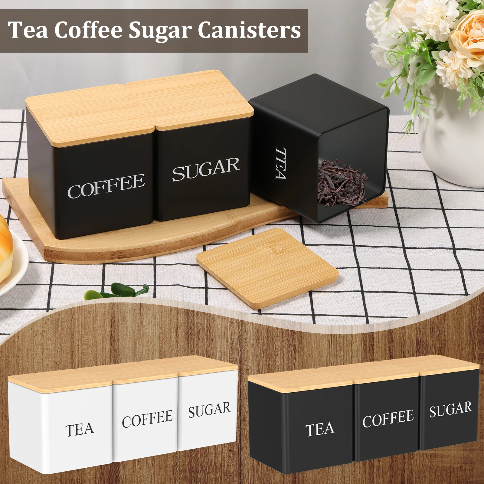 3Pcs Set 500ml Tea Sugar Coffe - Coffee Tea Jar Set recensione e prezzo