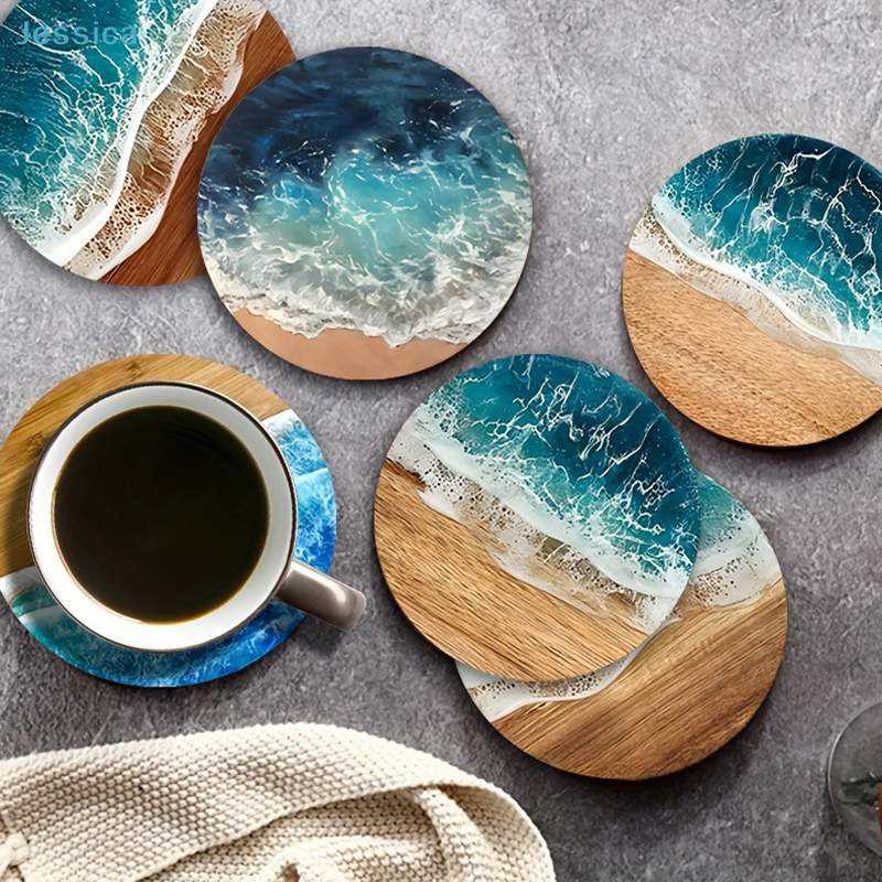 ♥Ocean Wave & Wood Grain Coast - Coffee Tea Flask recensione e prezzo