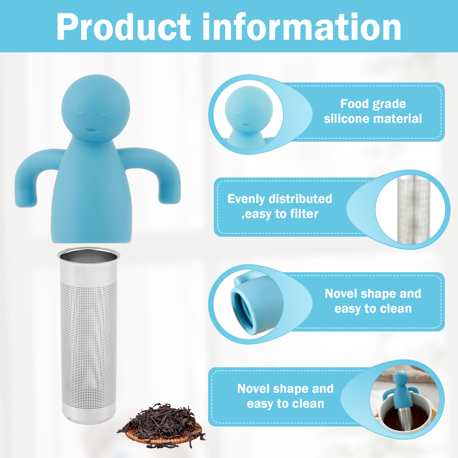 4Pcs Tea Infuser for Loose Tea - Tea Strainer Mesh recensione e prezzo