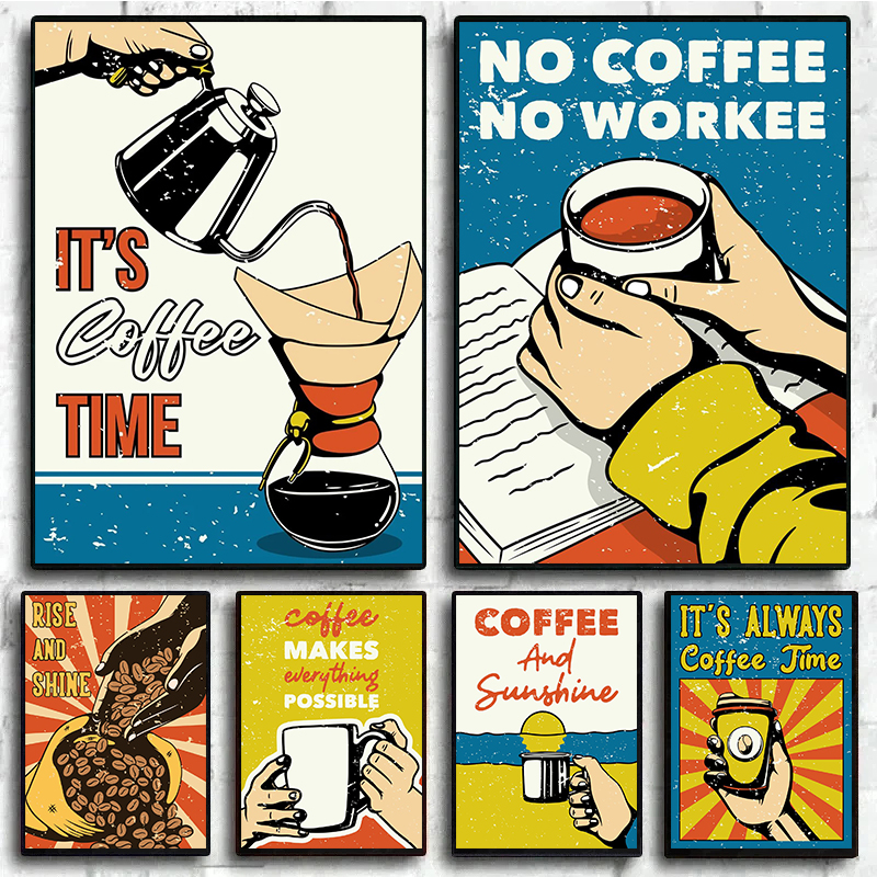 American Style Vintage Tea Cof - Coffee Tea Poster recensione e prezzo