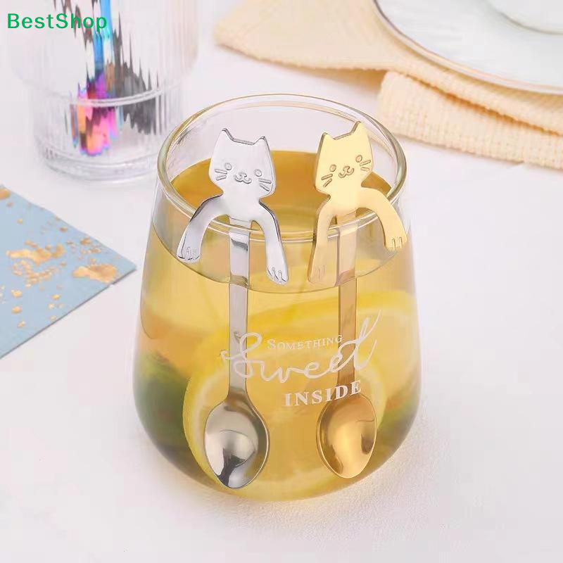 ☪Stainless Steel Cute Cat Hang - Coffee Tea Love recensione e prezzo
