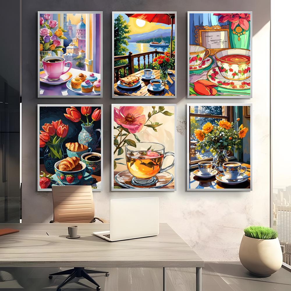 Sweet Cozy Delicate Art A-Afte - Coffee Tea Poster recensione e prezzo