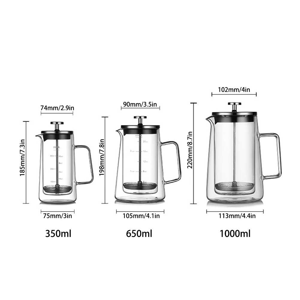 Double Layers French Press Pot - Coffee Tea Pot recensione e prezzo