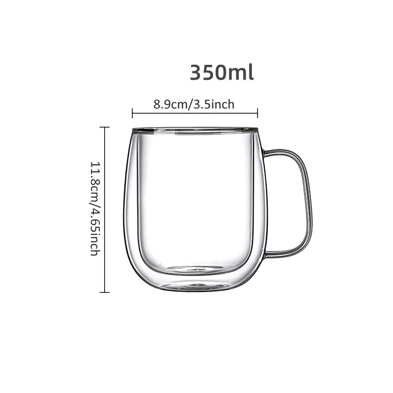 350ML Double Wall Glass Cup wi - Lemon Tea Coffee recensione e prezzo
