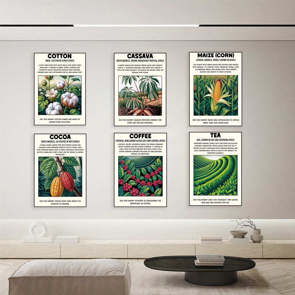 African plant prints, cassava, - Coffee Tea Poster recensione e prezzo