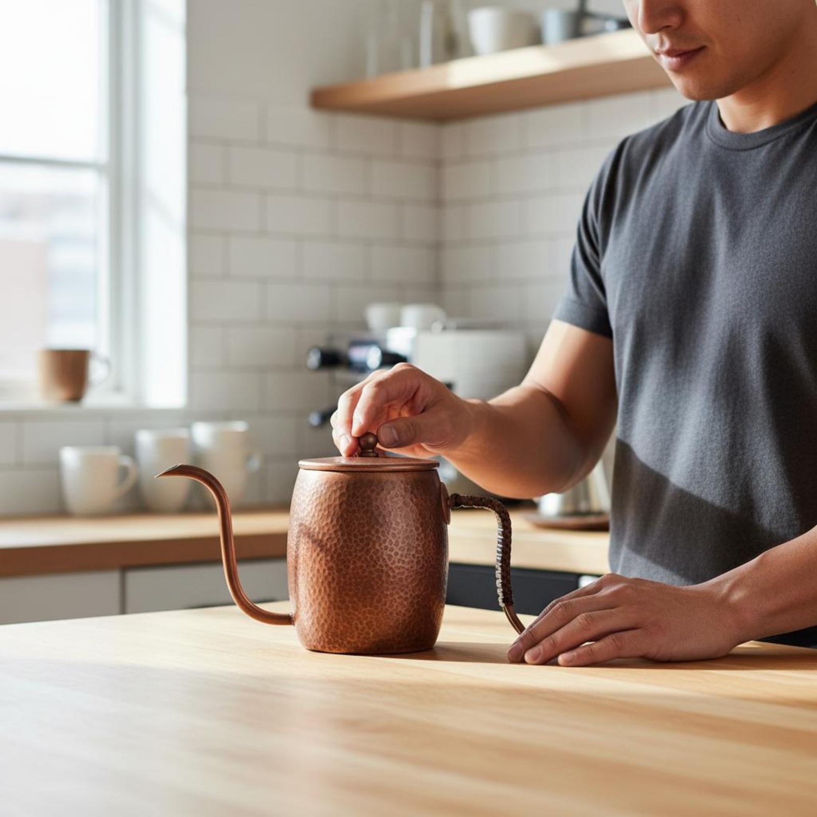 Handmade Copper Coffee Kettle  - Tea And Coffee Kettle recensione e prezzo
