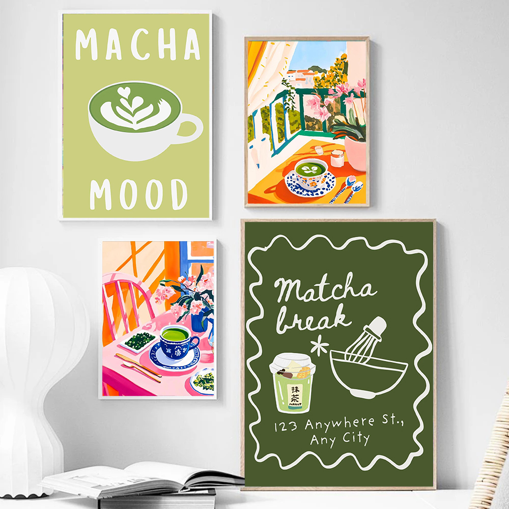 Minimalist Fashion Matcha Gree - Coffee Tea Poster recensione e prezzo