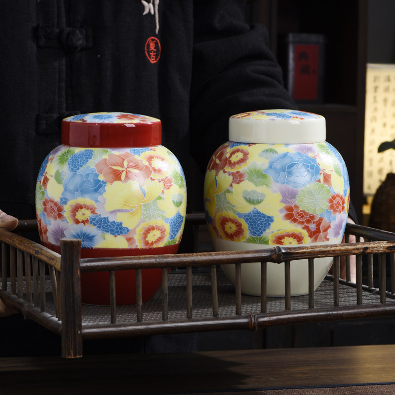 Chinese Ceramic Tea Canister w - Coffee Tea Or recensione e prezzo