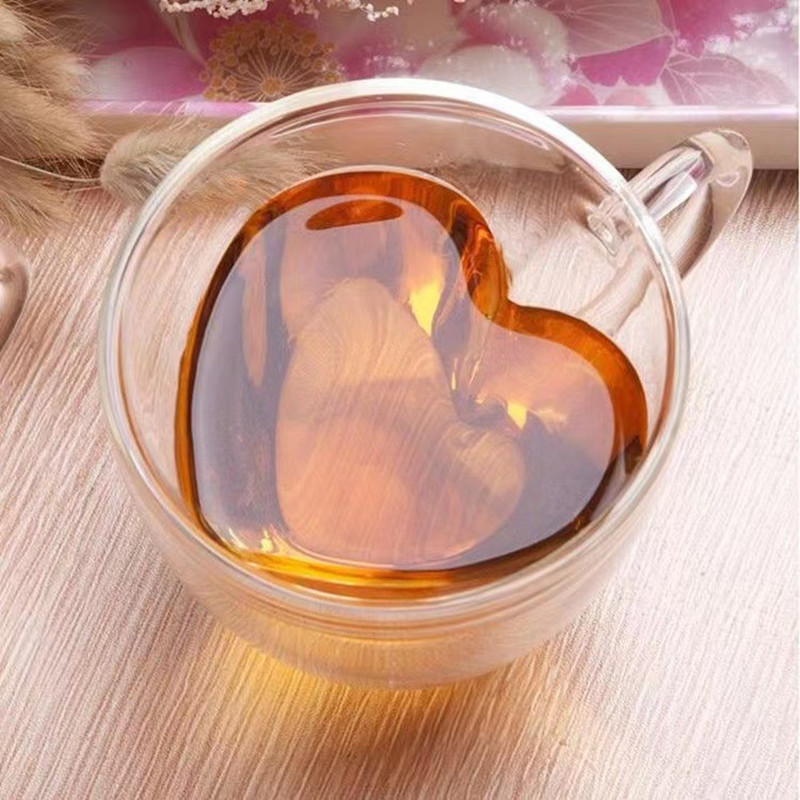 Heart Love Shaped Glass Mug Do - Lemon Tea Coffee recensione e prezzo