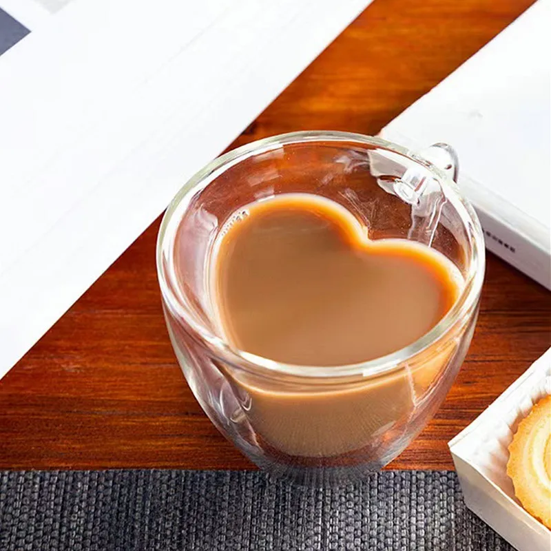 Heart Love Shaped Glass Mug Do - Lemon Tea Coffee recensione e prezzo