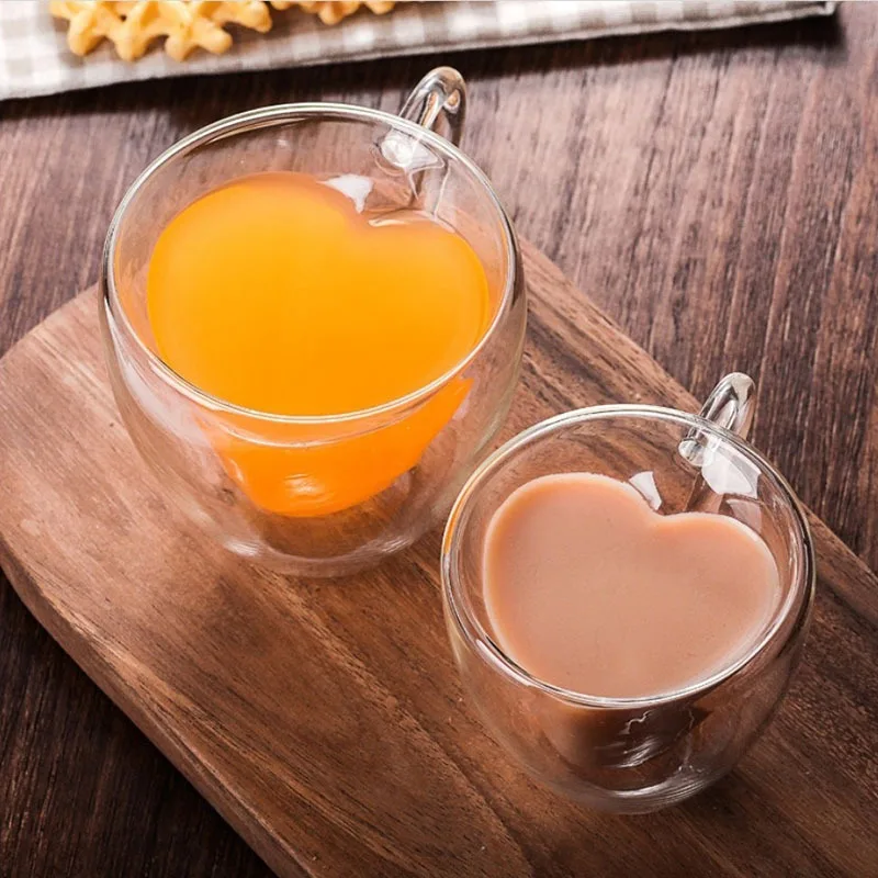 Heart Love Shaped Glass Mug Do - Lemon Tea Coffee recensione e prezzo