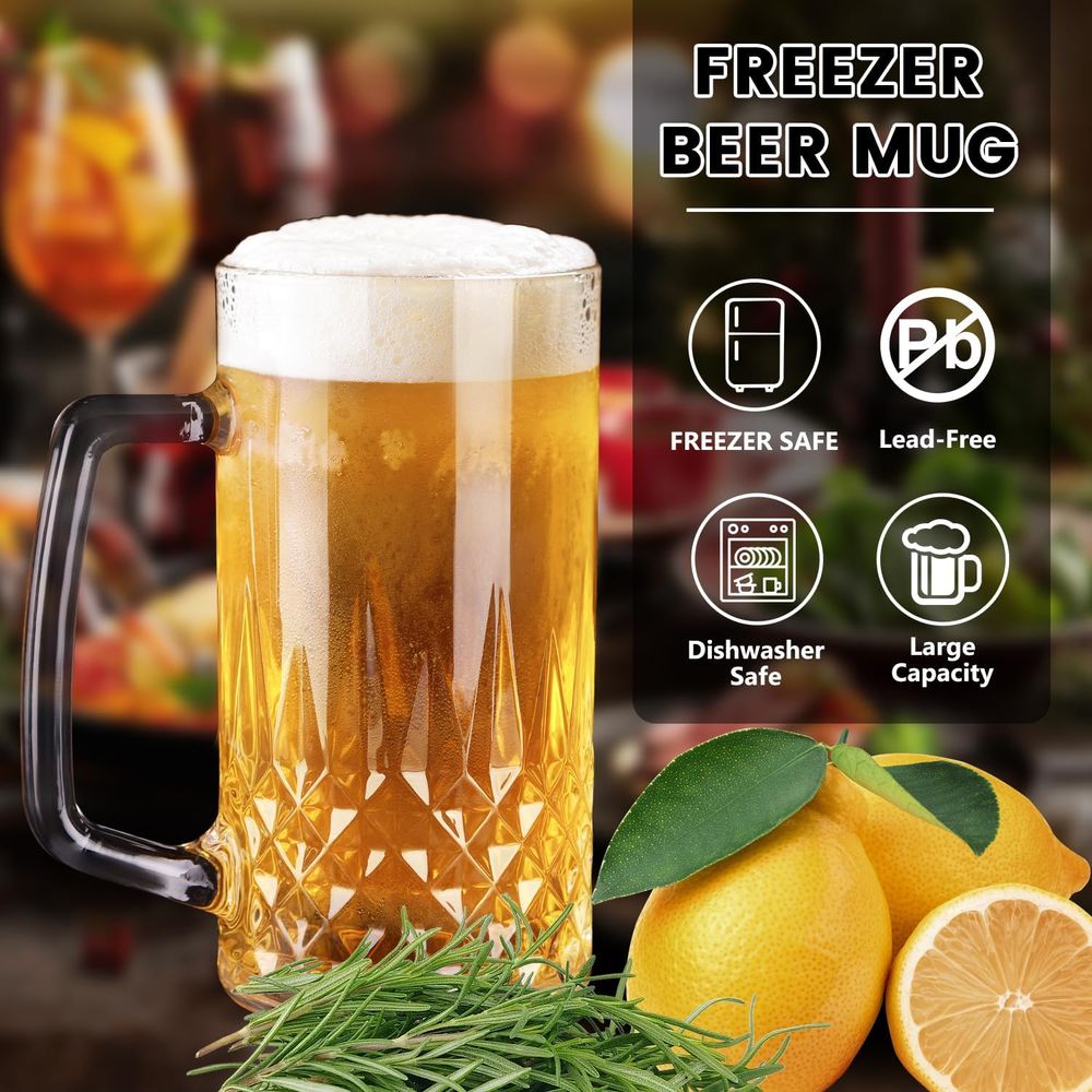 20 oz Heavy Glass Mugs Set of  - Coffee Tea Or recensione e prezzo