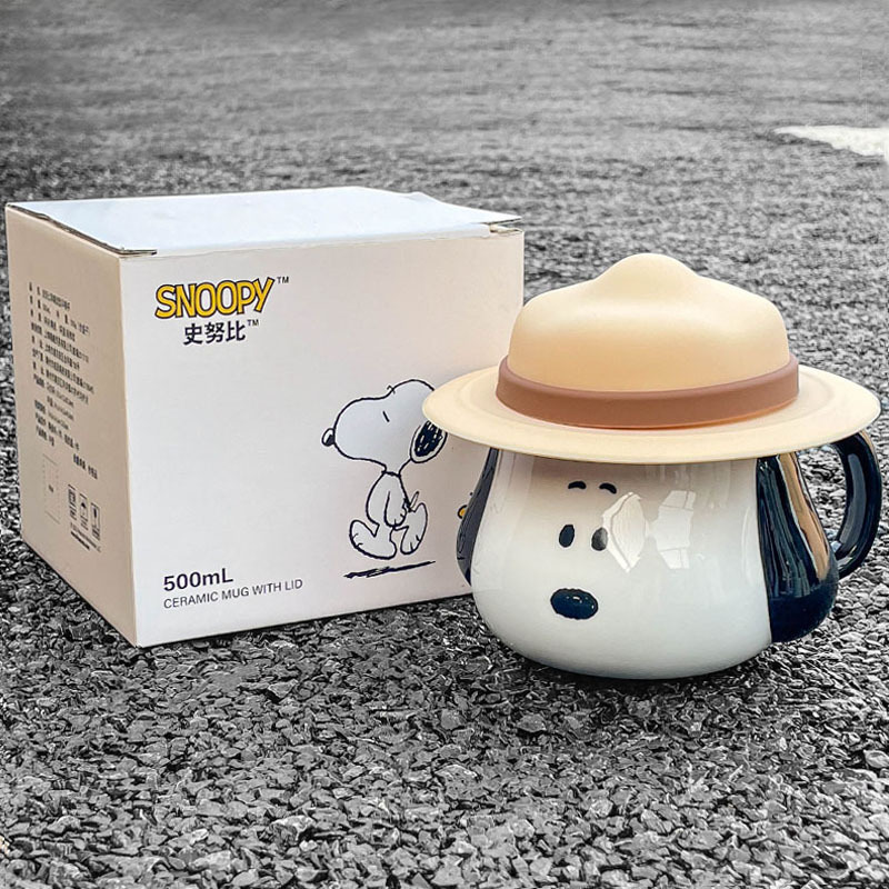 Snoopy Ceramic Mug Kawaii Cart - Coffee Tea Flask recensione e prezzo