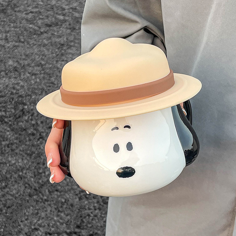 Snoopy Ceramic Mug Kawaii Cart - Coffee Tea Flask recensione e prezzo
