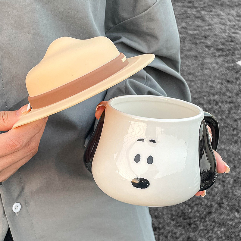 Snoopy Ceramic Mug Kawaii Cart - Coffee Tea Flask recensione e prezzo